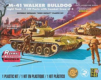 Revell-Monogram M-41 Walker Bulldog -- Plastic Model Military Vehicle Kit -- 1/32 Scale -- #857814