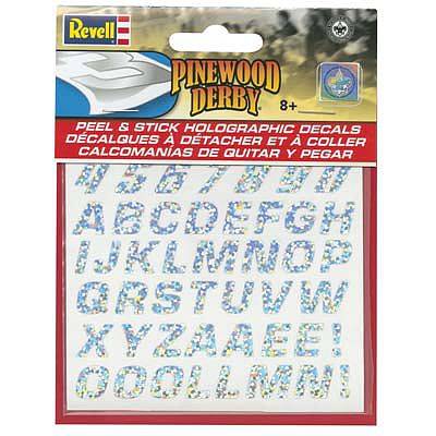 Revell-Monogram Peel & Stick Holographic Decal Numbers/Letters Pinewood Derby Decal and Finishing #y9446