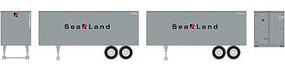 Roundhouse HO 25' Trailers, Sealand (2) Roundhouse HO 25' Trailers, Sealand (2)