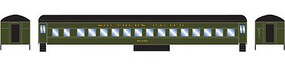 Roundhouse HO Heavyweight Round Roof Coach, SP/Green #2122 Roundhouse HO Heavyweight Round Roof Coach, SP/Green #2122