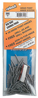 Robart 1/8 Steel Pin Hinges(50)w/Drill Jig