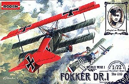 Roden Fokker Dr.I Triplane Plastic Model Airplane Kit 1/72 Scale #rd0010