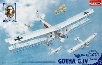 Roden Gotha G.IV Plastic Model Airplane Kit 1/72 Scale #rd0011
