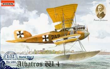 Roden Albatros W.4 Early Plastic Model Airplane Kit 1/72 Scale #rd0028