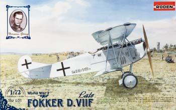 Roden Fokker D.VIIF Late Plastic Model Airplane Kit 1/72 Scale #rd0031