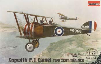 Roden Sopwith F.1 Camel 2 Seater Plastic Model Airplane Kit 1/72 Scale #rd0054