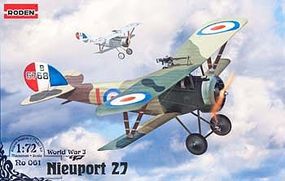 Roden Nieuport 27 Plastic Model Airplane Kit 1/72 Scale #rd0061
