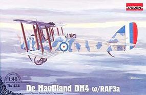 Roden DeHavilland DH4 w/RAF 3A Plastic Model Airplane Kit 1/48 Scale #rd0432