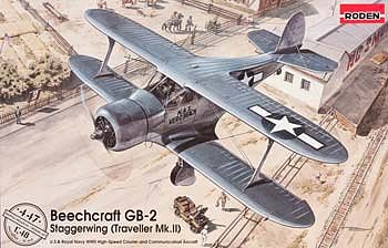 Roden Beechcraft GB-2 Staggerwing Plastic Model Airplane Kit 1/48 Scale #rd0447