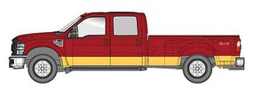 RiverPoint 2008 Ford F-450 XLT DRW Crew Cab Pickup Truck Assembled 2-Tone Deep Red Metallic Red/Gold, chrome trim) RiverPoint 2008 Ford F-450 XLT DRW Crew Cab Pickup Truck Assembled 2-Tone Deep Red Metallic Red/Gold, chrome trim)