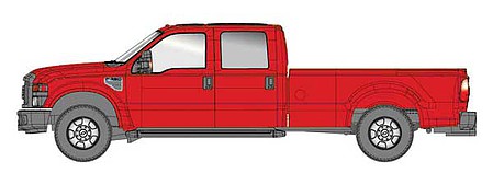 RiverPoint 2008 Ford F-350 XLT Super Duty Crew Cab 4X4 Pickup Truck - Assembled Red, chrome trim