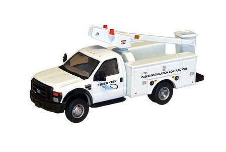 RiverPoint F-450 XL Bucket Truck w/Regular Cab & Dual Rear Wheels - Assembled Fiber-Tek Cable Installation Services (white)