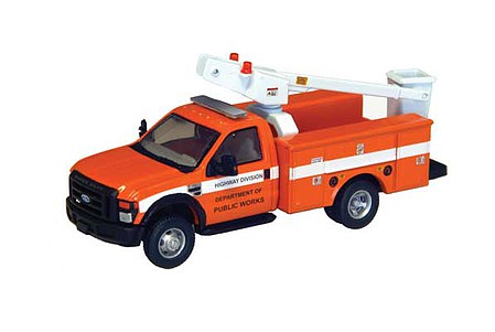 RiverPoint F-450 XL Bucket Truck w/Regular Cab & Dual Rear Wheels - Assembled DPW (orange, white -