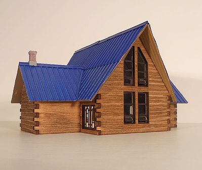 HO SCALE  ** Laser Cut ** Log Cabin House Kit 