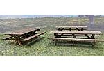 RS-Laser Picnic Tables 6 Pack Kit HO Scale Model Railroad Building Accessory #2515