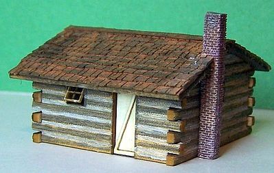 RS-Laser Log Cabin Kit N Scale Model Railroad Building #3016