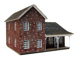 RS-Laser Brick Farm House N Scale Model Railroad Building #3055