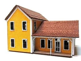 RS-Laser Roundtree Farm House Kit N Scale Model Railroad Building #3056