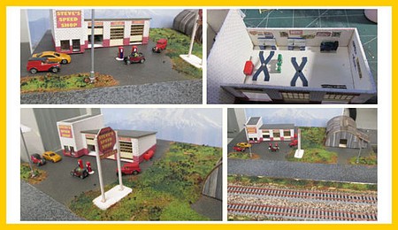 RS-Laser Steves Speed Shop Kit N Scale Model Railroad Building #3076