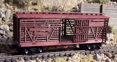 RS-Laser 38 Stock Car N Scale Model Train Freight Car #3401