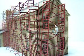 RS-Laser Scaffolding Kit N Scale Model Railroad Building Accessory #3513