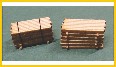 RS-Laser Lumber Stacks Kit (12 Long) N Scale Model Railroad Building Accessory #3524