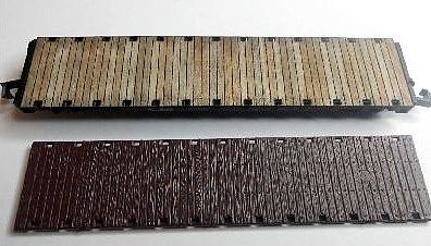RS-Laser Wooden Deck N Scale Model Train Freight Car #3601