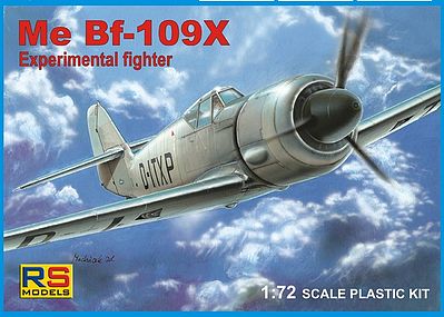 RS Messerschmitt Bf109X Experimental Fighter Plastic Model Airplane Kit 1/72 Scale #92051