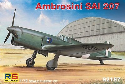 RS Ambrosini SAI207 WWII Light Fighter Plastic Model Airplane Kit 1/72 Scale #92157