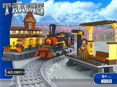 RRtrainblocks Steam Loco Train Station 462p