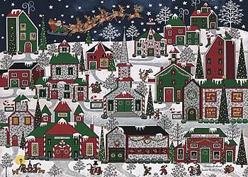 Ravensburger Americana Christmas 1000pcs Jigsaw Puzzle 600-1000 Piece #19444