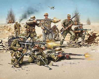 Revell-Germany German Infantry Africa Corps Plastic Model Military Figure Kit 1/72 Scale #02513