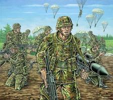 German Paratroopers Modern Plastic Model Military Figure Kit 1/72 Scale #02521