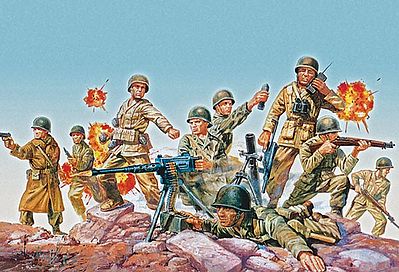 Revell-Germany American Infantry WWII Plastic Model Military Figure Kit 1/76 Scale #02599