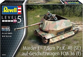 Revell-Germany Marder I 7.5cm Pa.K. 40 (Sf) Plastic Model Military Vehicle Kit 1/35 Scale #03292