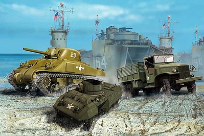 Revell-Germany US Army Vehichles WWII Plastic Model Military Vehicle Kit 1/144 Scale #03350