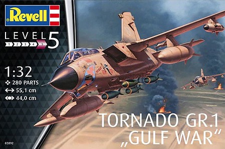 Revell-Germany Tornado GR1 RAF Gulf War Fighter Plastic Model Airplane Kit 1/32 Scale #03892
