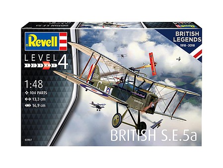 Revell-Germany 100 Years RAF British S.E. 5a Plastic Model Airplane Kit 1/48 Scale #03907