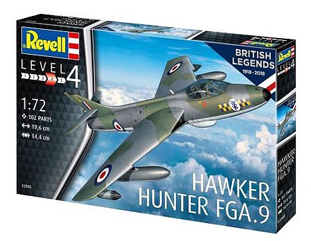 Revell-Germany 100 Years RAF- Hawker Hunter FGA.9 Plastic Model Airplane Kit 1/72 #03908