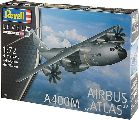 Revell-Germany Airbus A400M Luftwaffe Plastic Model Airplane Kit 1/72 Scale #03929