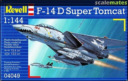 Revell-Germany F14D Grim Reapers USN Super Tomcat Plastic Model Airplane Kit 1/144 Scale #04049