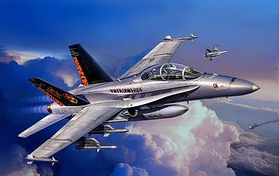 Revell-Germany F/A18D Wild Weasel USMC/USN Guided Missile Plastic Model Airplane Kit 1/144 Scale #04064