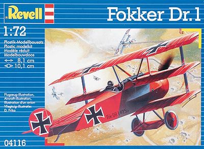 Revell-Germany Fokker DR.1 Plastic Model Airplane Kit 1/72 Scale #04116