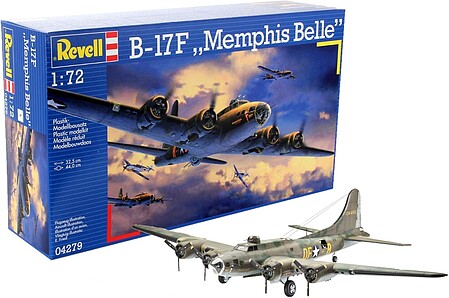 Revell-Germany B-17F Memphis Belle Plastic Model Airplane Kit 1/72 Scale #04279