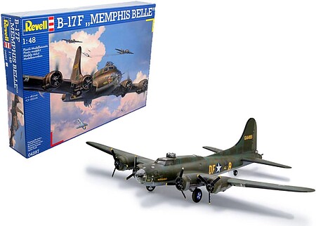 Revell-Germany Boeing B-17F Memphis Belle Plastic Model Airplane Kit 1/48 Scale #04297