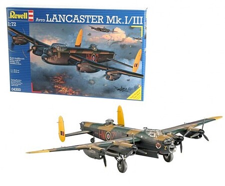 Revell-Germany Avro Lancaster Mk.I/Mk.III RAF Plastic Model Airplane Kit 1/72 Scale #04300