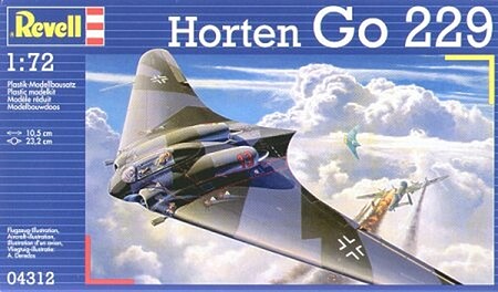 Revell-Germany Horten Go229 Flying Wing Aircraft Plastic Model Airplane Kit 1/72 Scale #04312