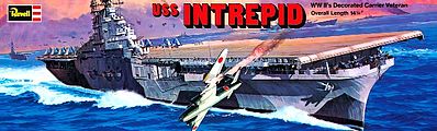 Revell-Germany USS Intrepid WWII Aircraft Carrier Plastic Model Military Ship Kit 1/720 Scale #0462