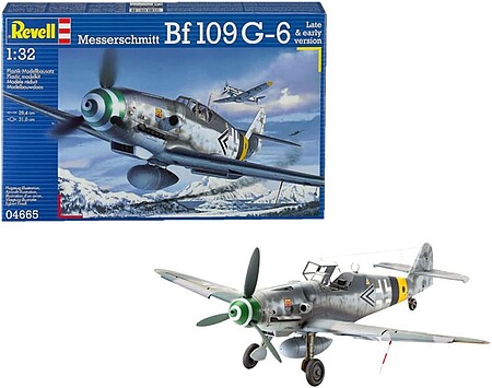 Revell-Germany Messerschmitt Bf109G6 Fighter Plastic Model Airplane Kit 1/32 Scale #04665