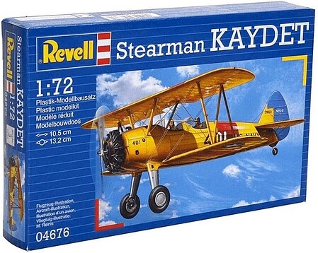 Revell-Germany Stearman PT-13D Kaydet Plastic Model Airplane Kit 1/72 Scale #04676